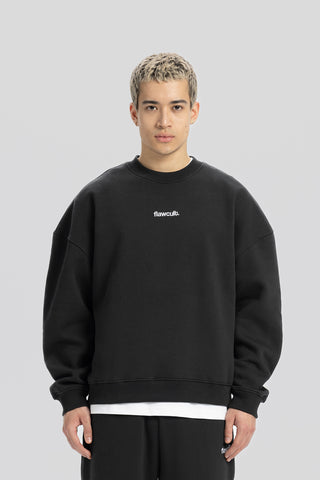 Flawcult besticktes Anthrazit-Sweatshirt