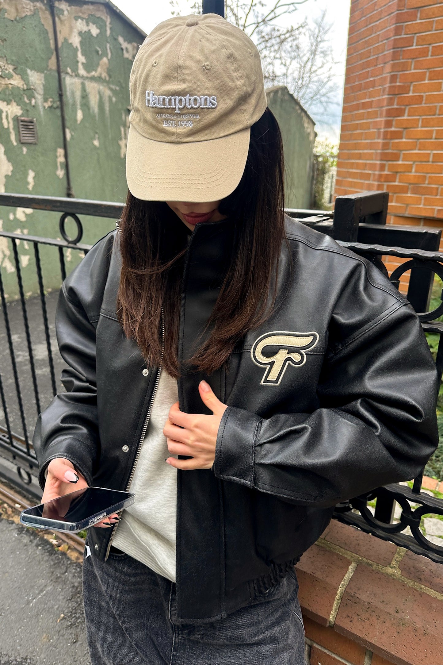 "THE MUST" LEATHER 90'S VINTAGE JACKET BLACK