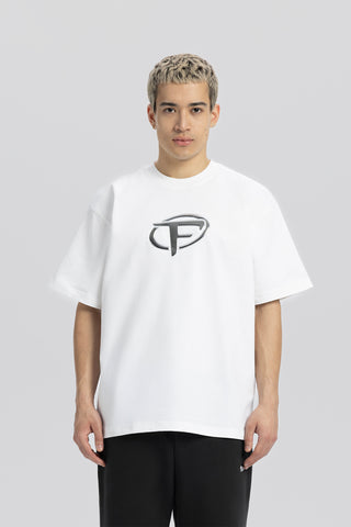 Hype - F Hologram White Print Tee