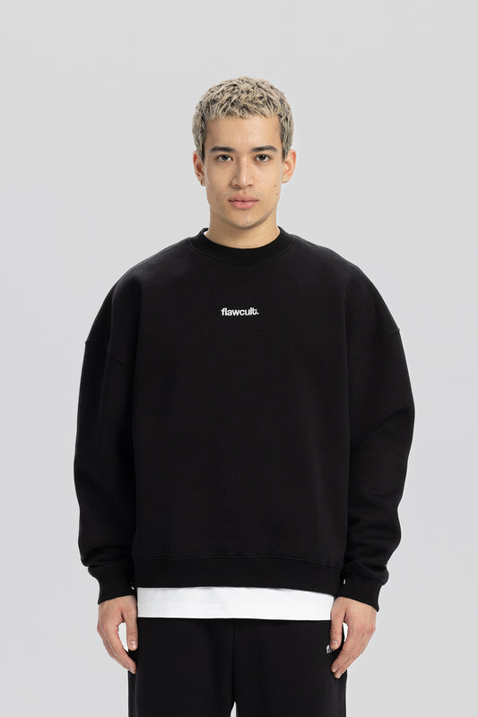 Flawcult besticktes schwarzes Sweatshirt