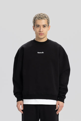 Flawcult besticktes schwarzes Sweatshirt