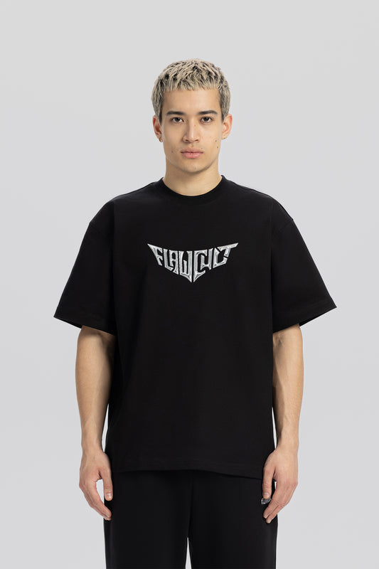FlawCult Puff Hologramm schwarzes T-Shirt