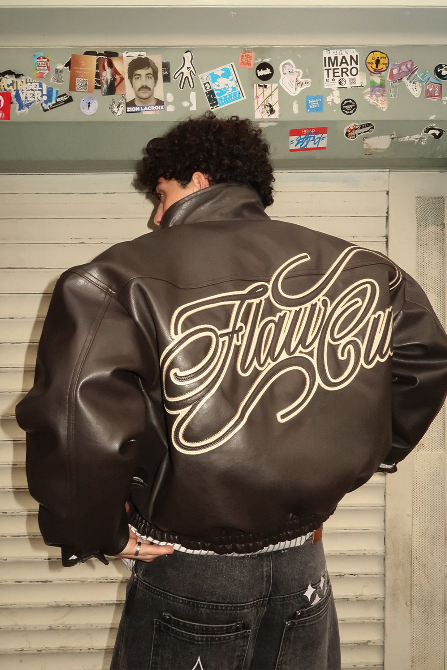 "THE MUST" LEATHER 90'S VINTAGE JACKET BROWN