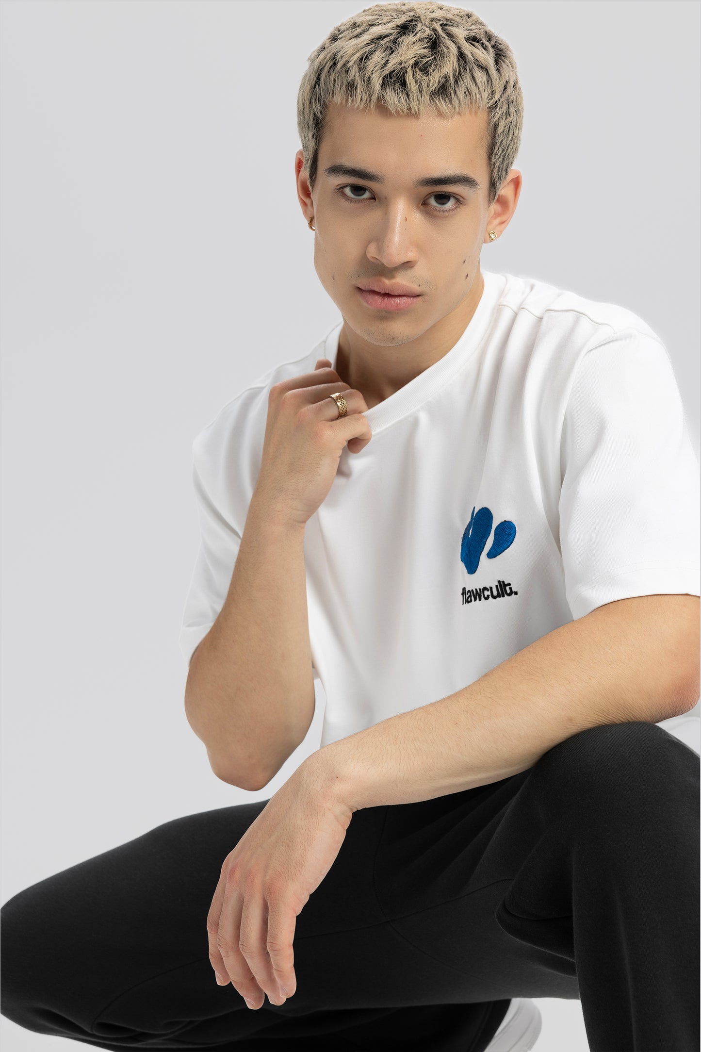 Flawcult Hand Patch White Tee