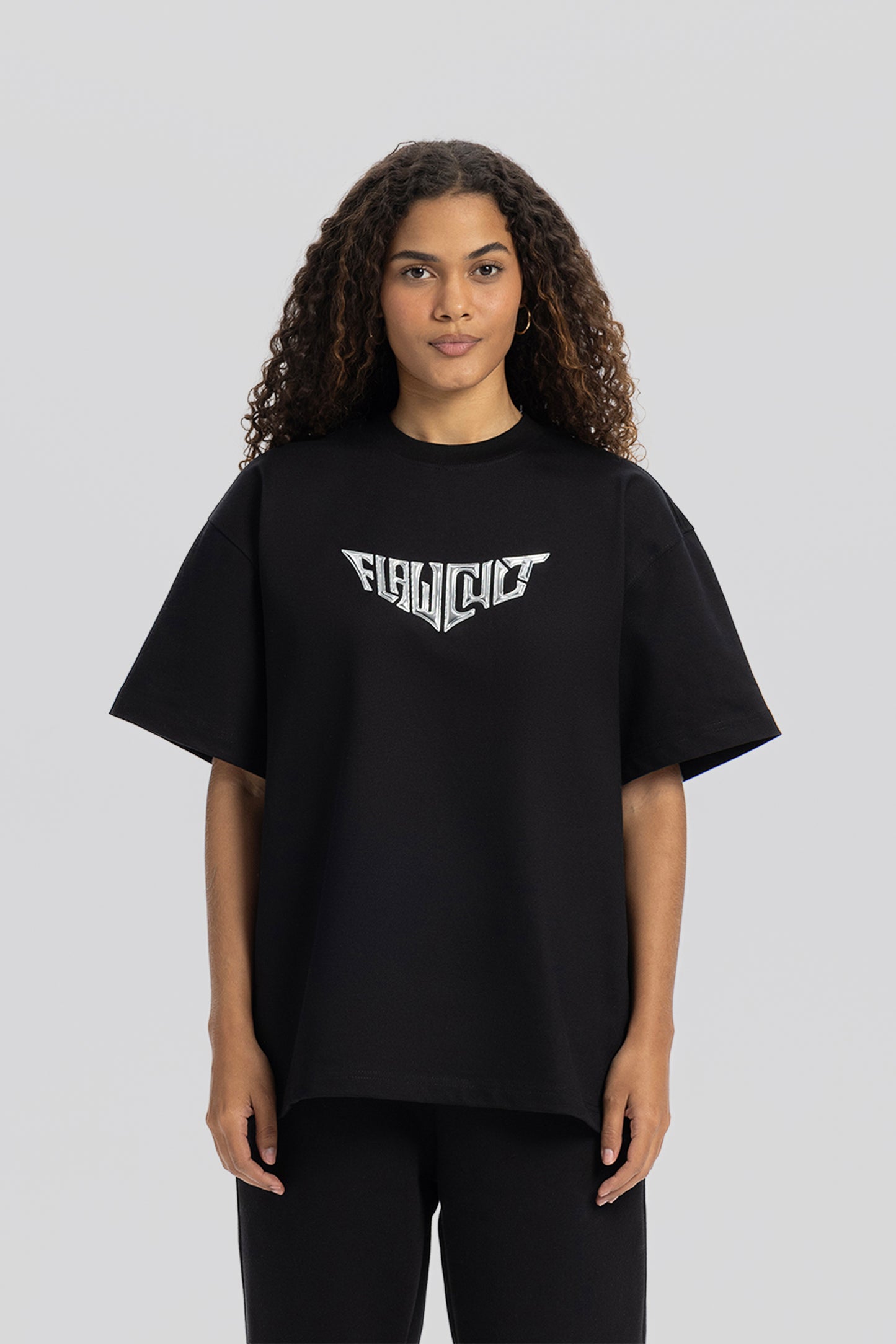 Flawcult Hologram Black Print Tee