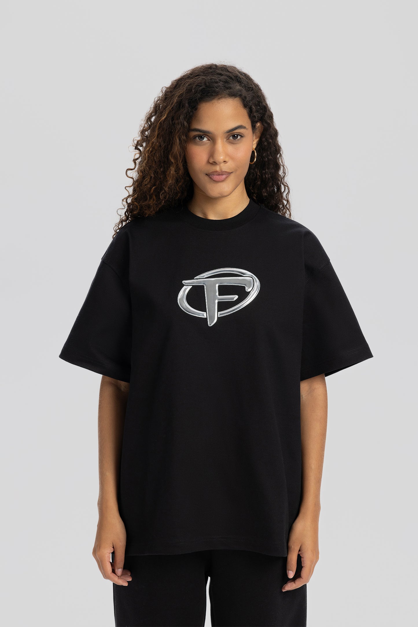 Hype - F Hologram Black Print Tee