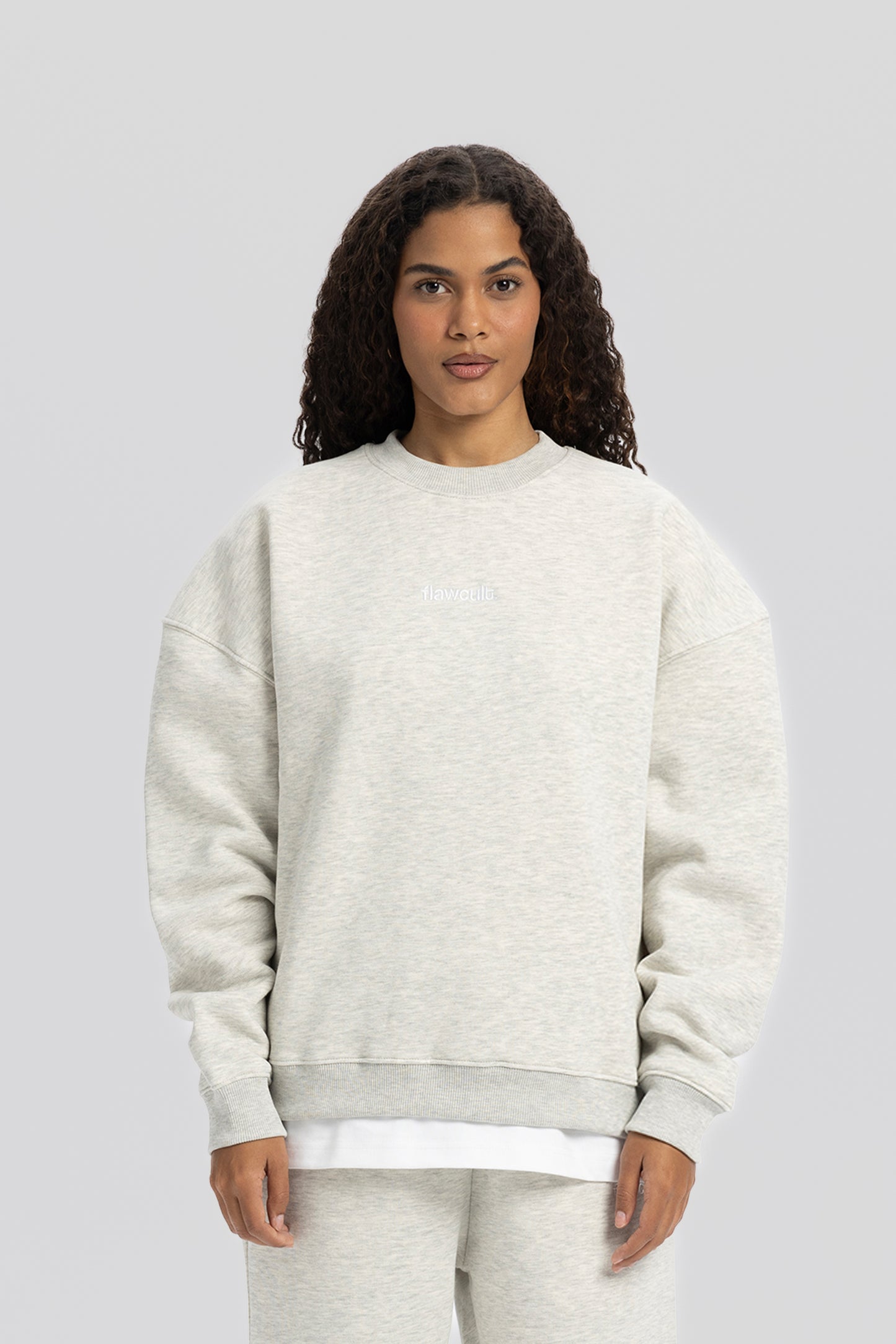 Flawcult besticktes graues Sweatshirt
