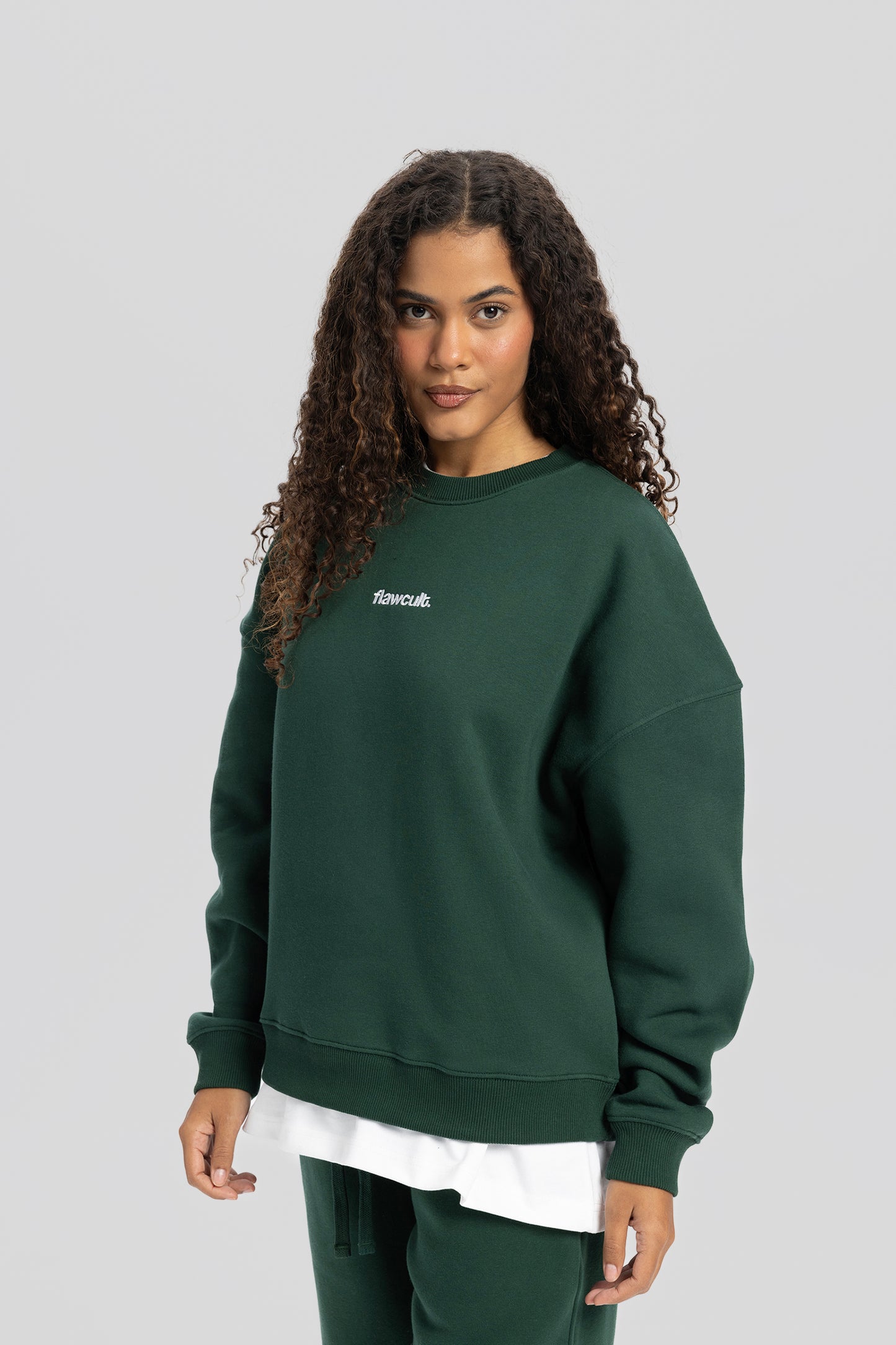 Flawcult besticktes grünes Sweatshirt