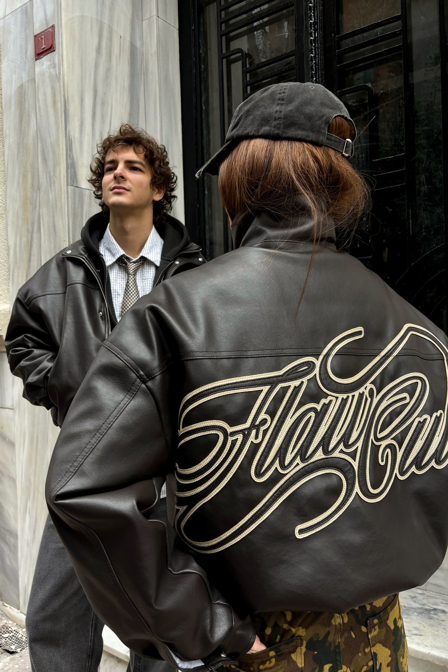 "THE MUST" LEATHER 90'S VINTAGE JACKET BROWN