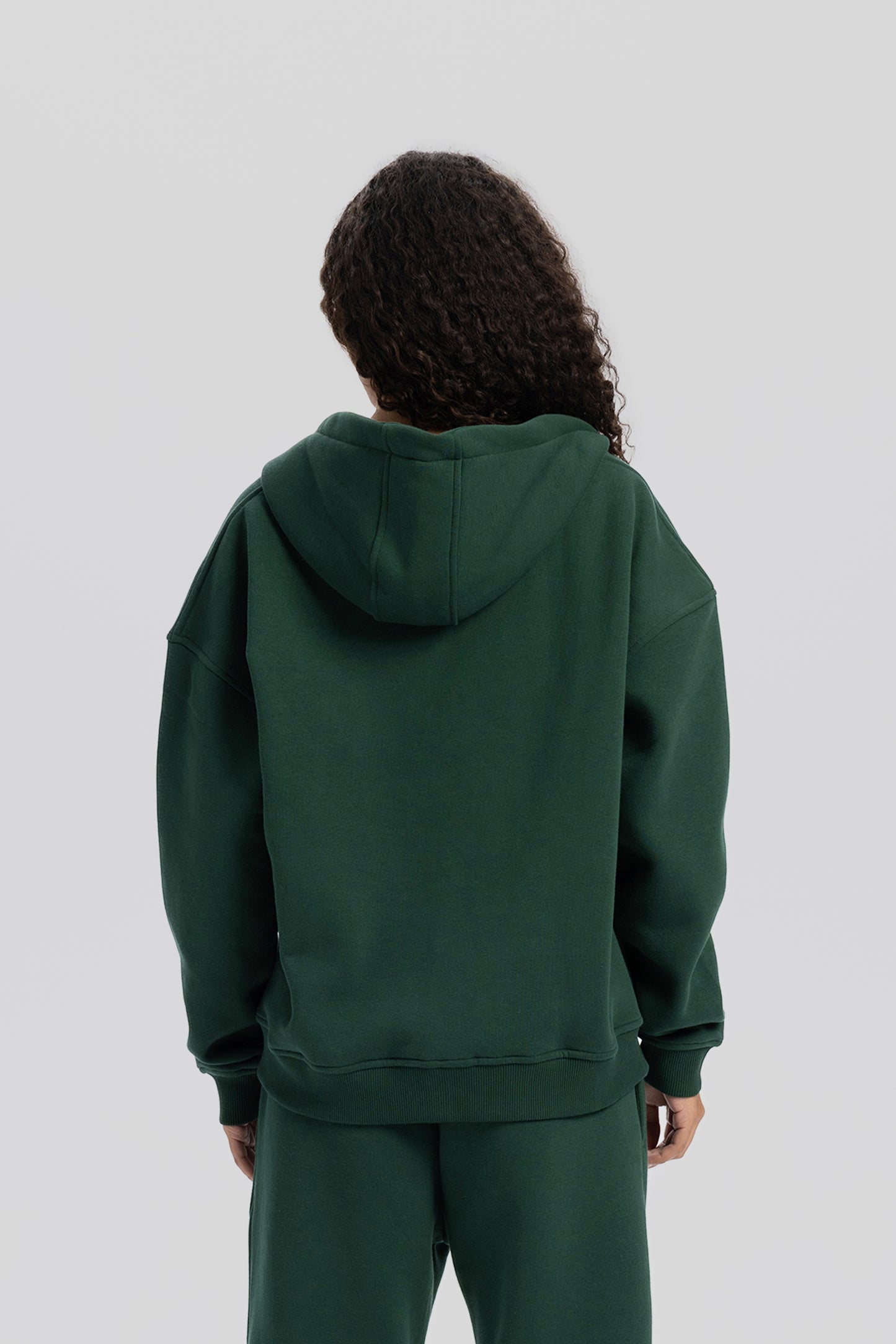 Flawcult bestickter grüner Kapuzenpullover mit Reißverschluss