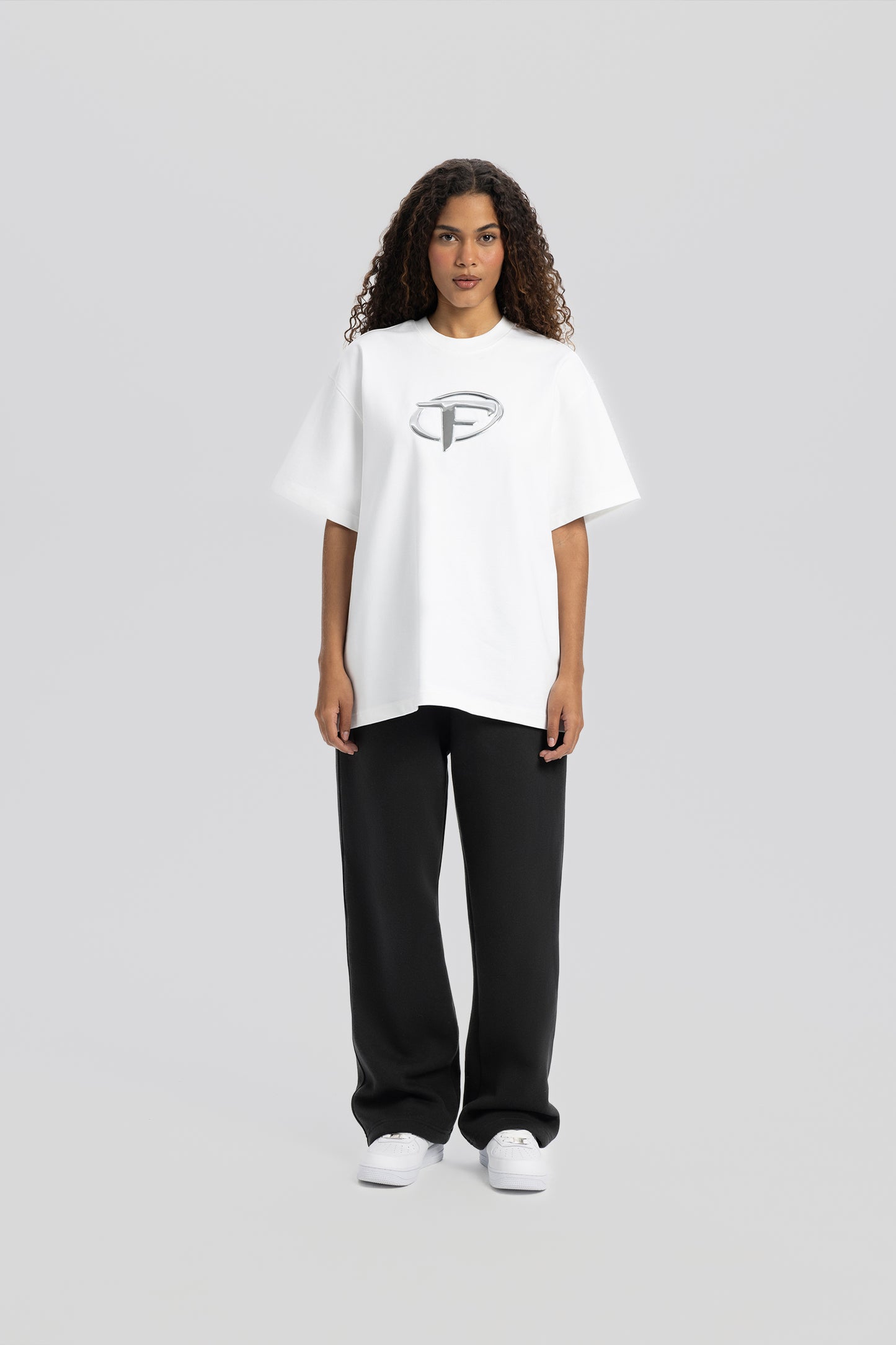 Hype - F Hologram White Print Tee