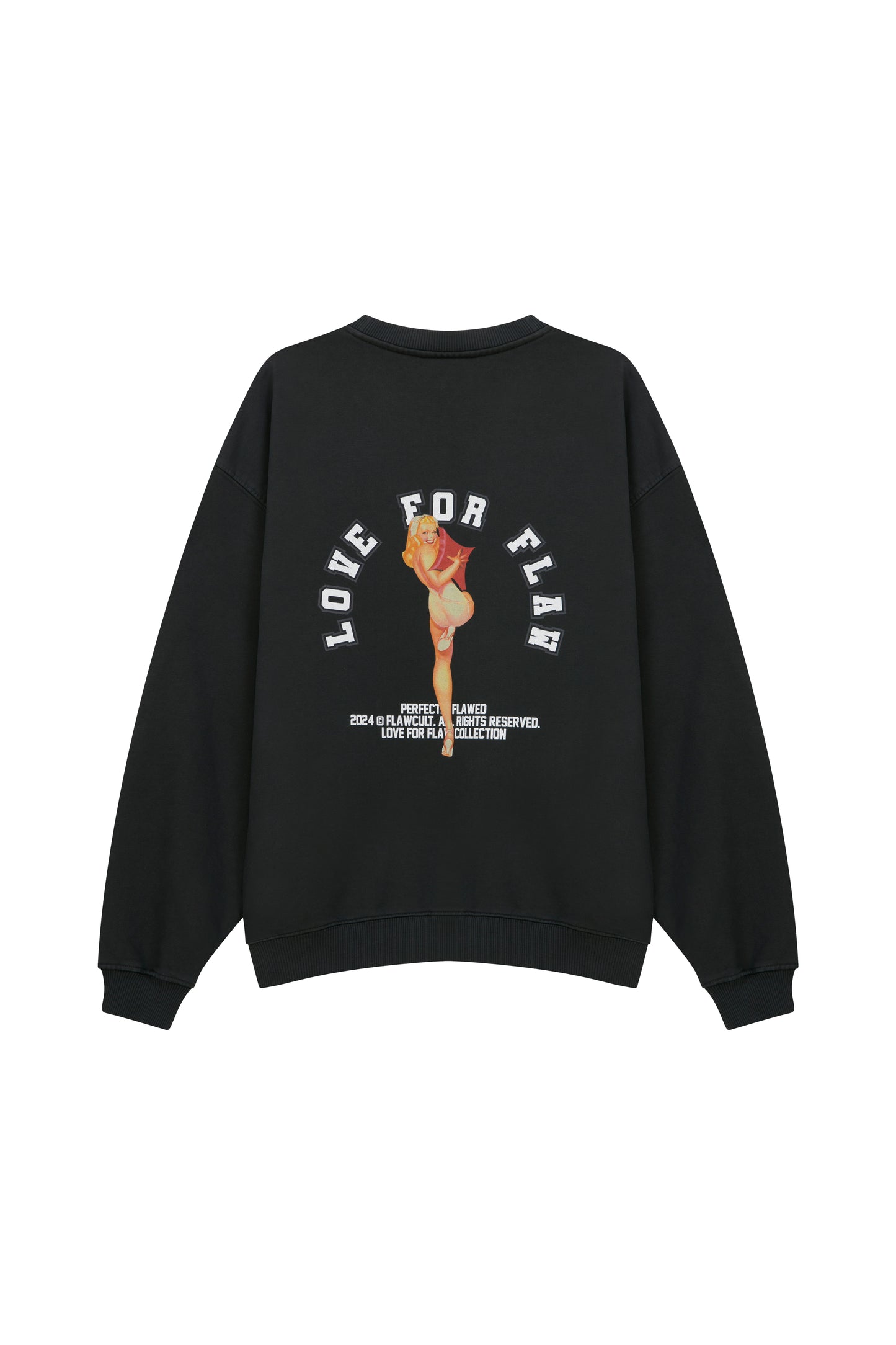 "SHY GIRL" PRINT SWEATSHIRT ASH