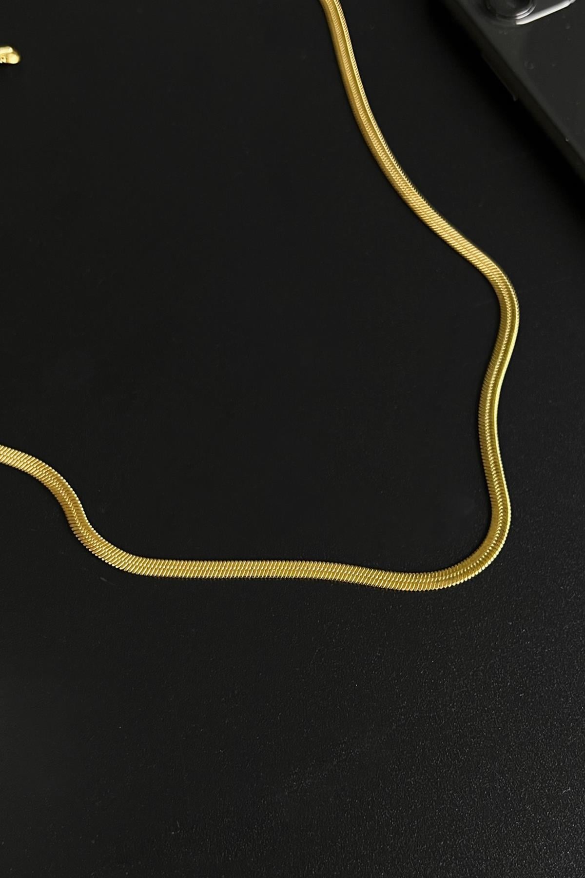 Gold Yellow Snake Necklace Gold Yellow