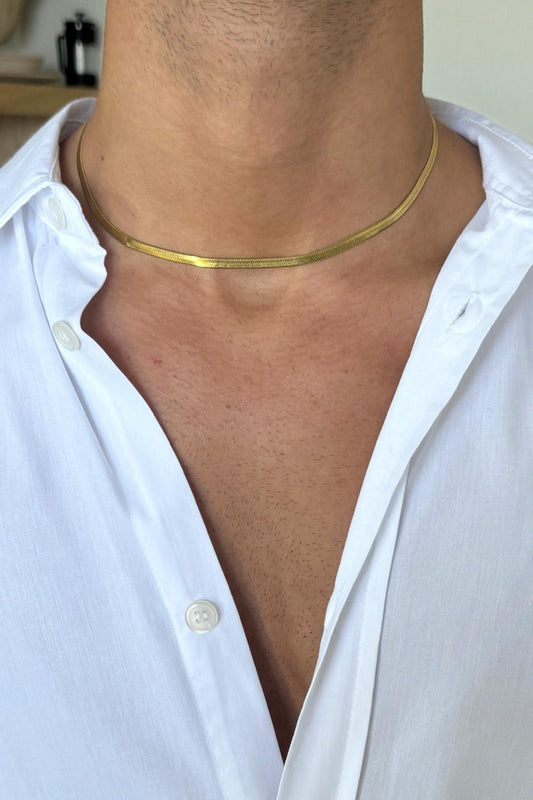 Gold Yellow Snake Necklace Gold Yellow