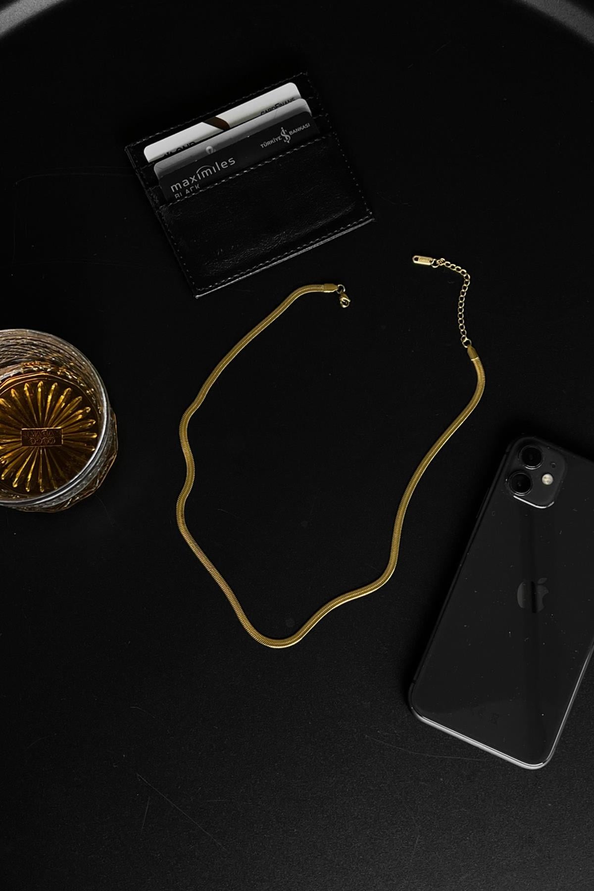 Gold Yellow Snake Necklace Gold Yellow