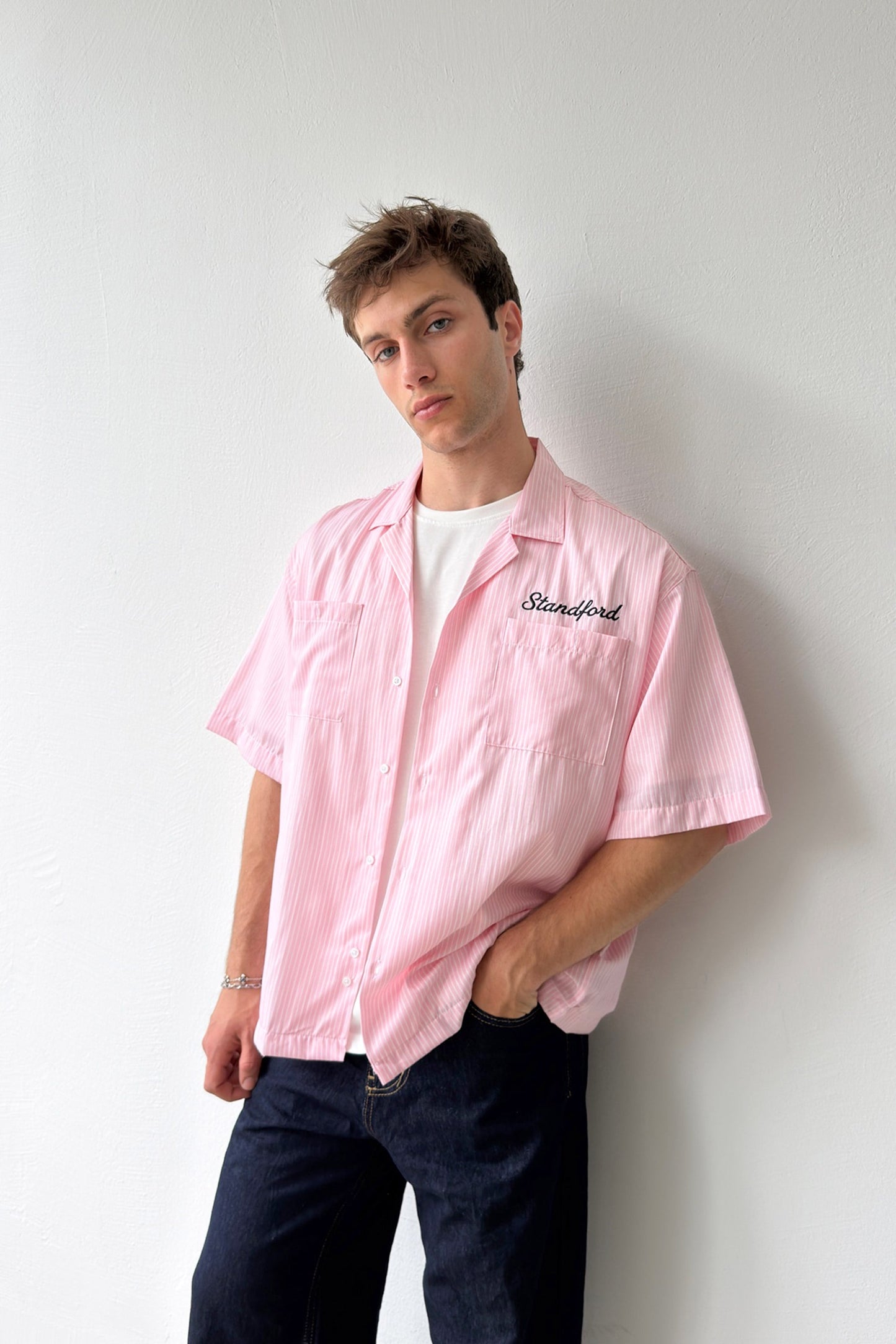 Apache Collar Stanford Embroidered Oversize Shirt
