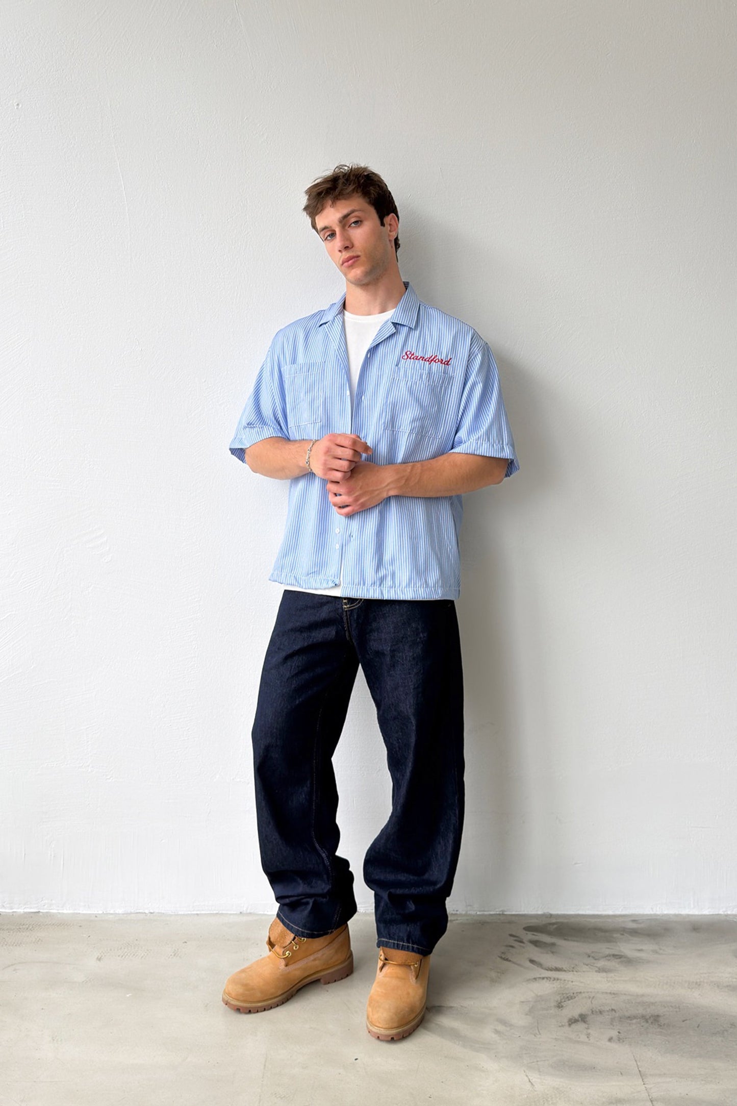 Apache Collar Stanford Embroidered Oversize Shirt