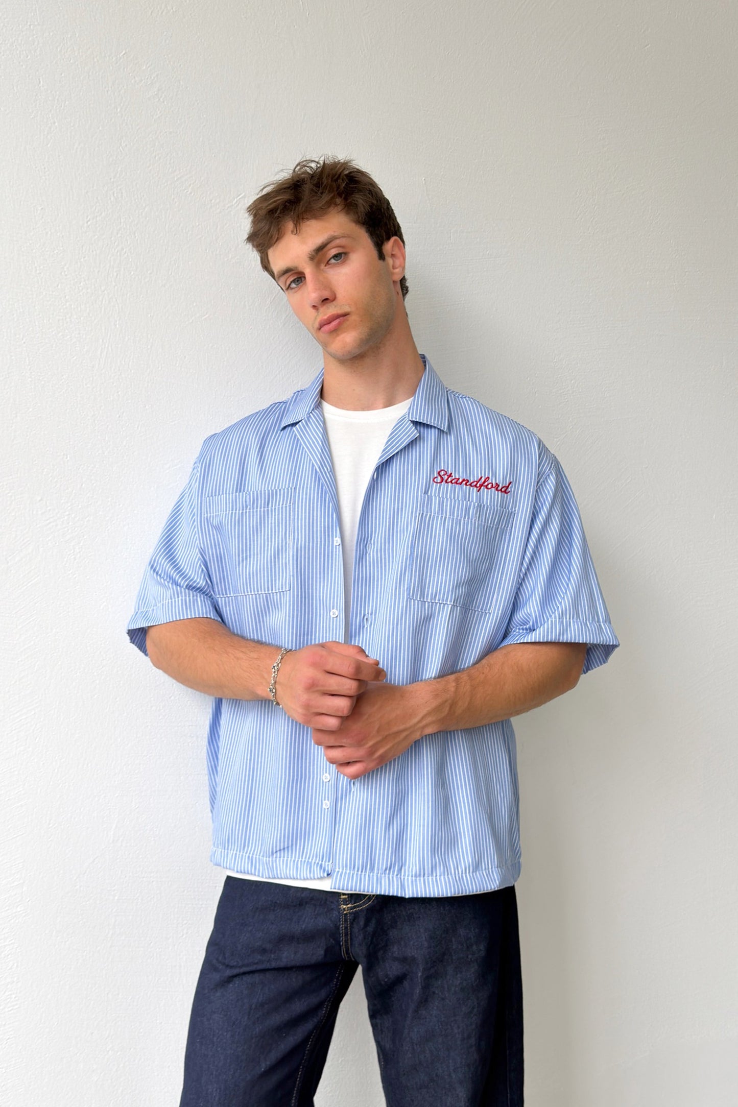 Apache Collar Stanford Embroidered Oversize Shirt