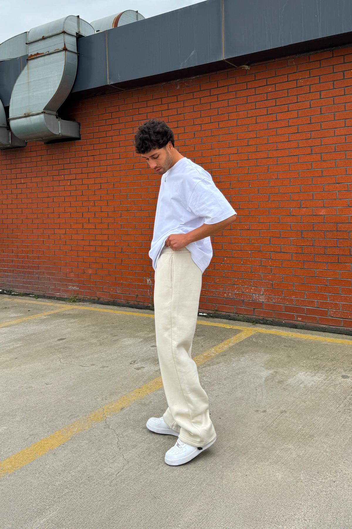 Adjustable Leg Basic Baggy Sweatpants