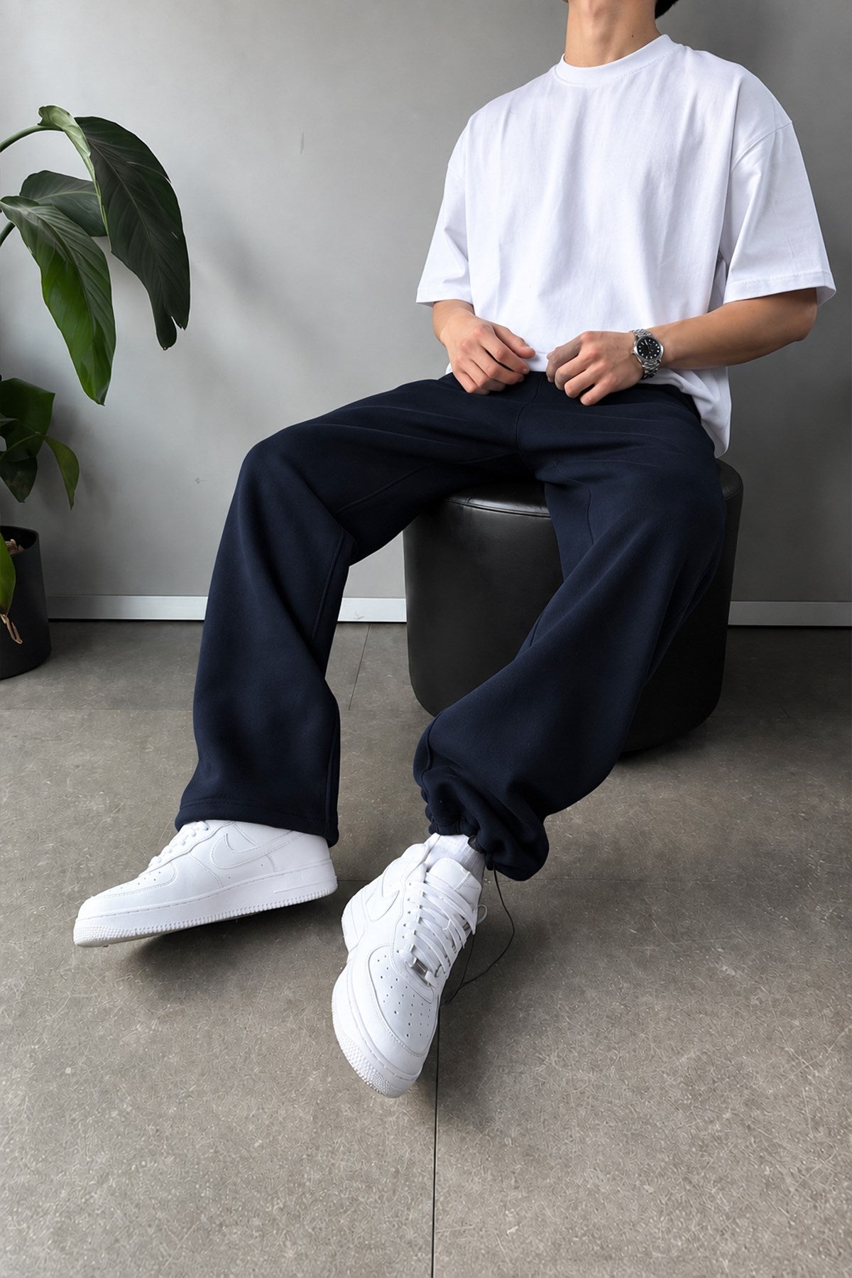 Adjustable Leg Basic Sweatpants