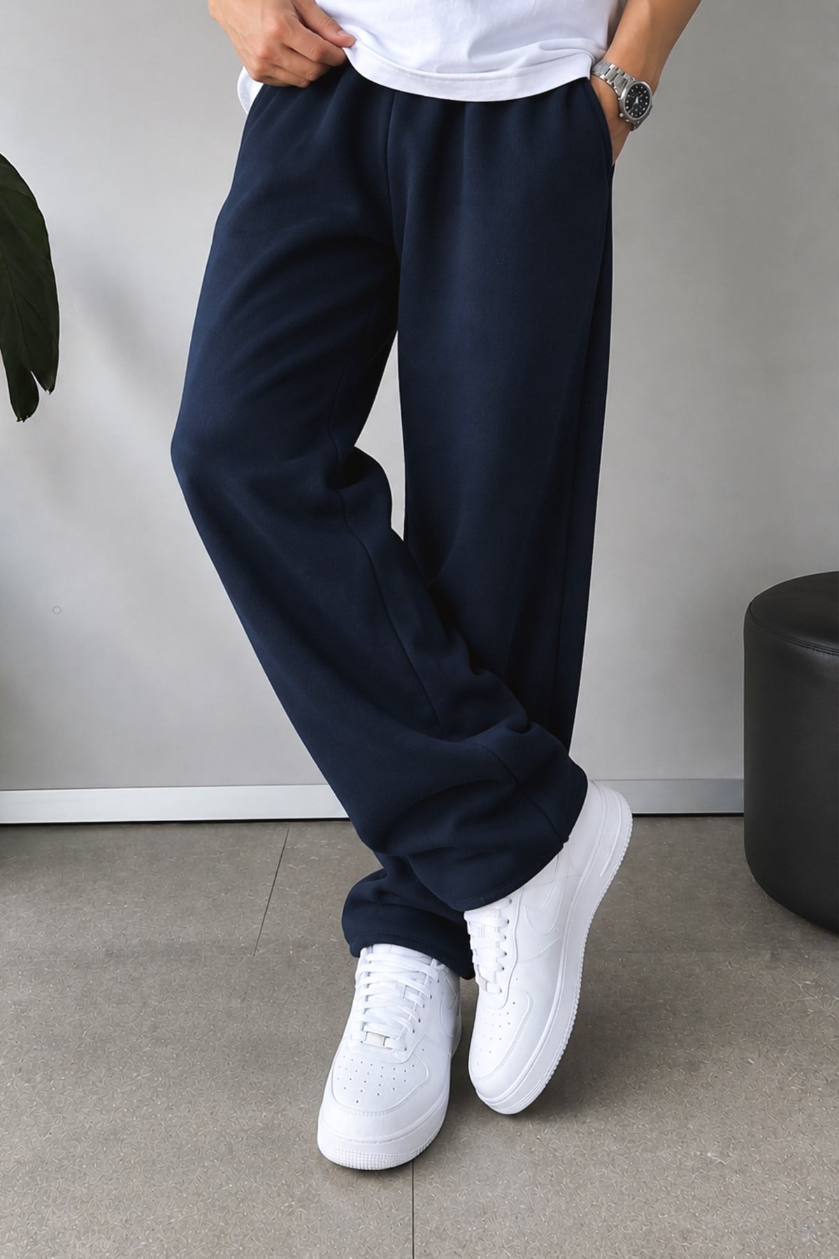 Adjustable Leg Basic Sweatpants