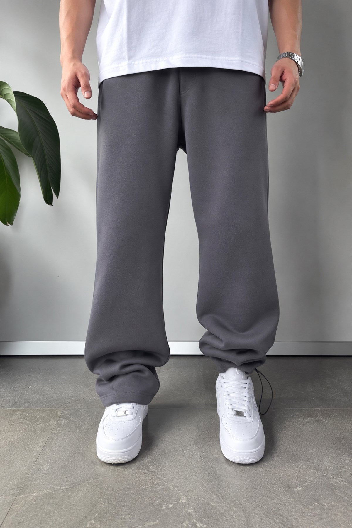 Adjustable Leg Basic Sweatpants