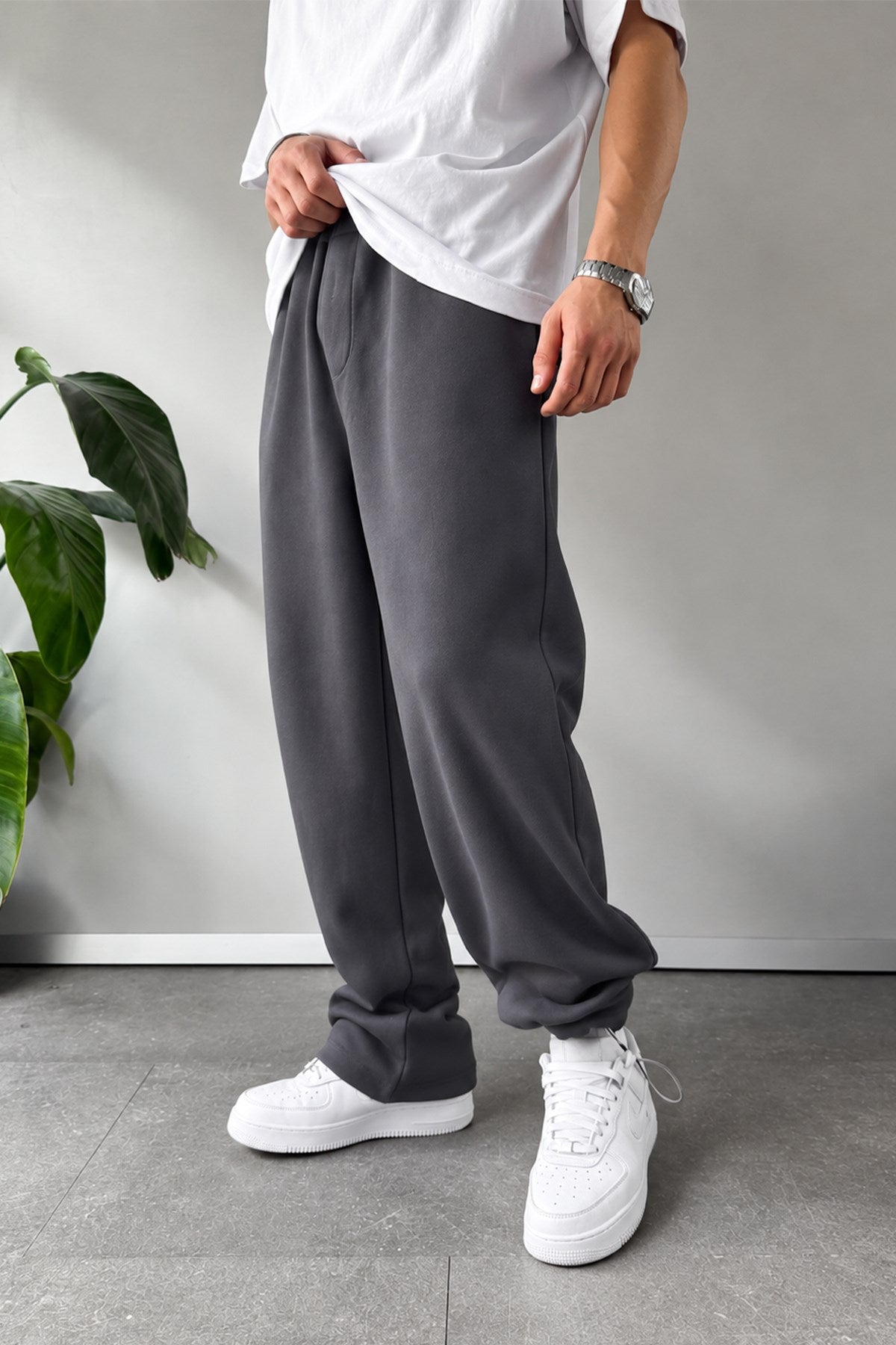 Adjustable Leg Basic Sweatpants