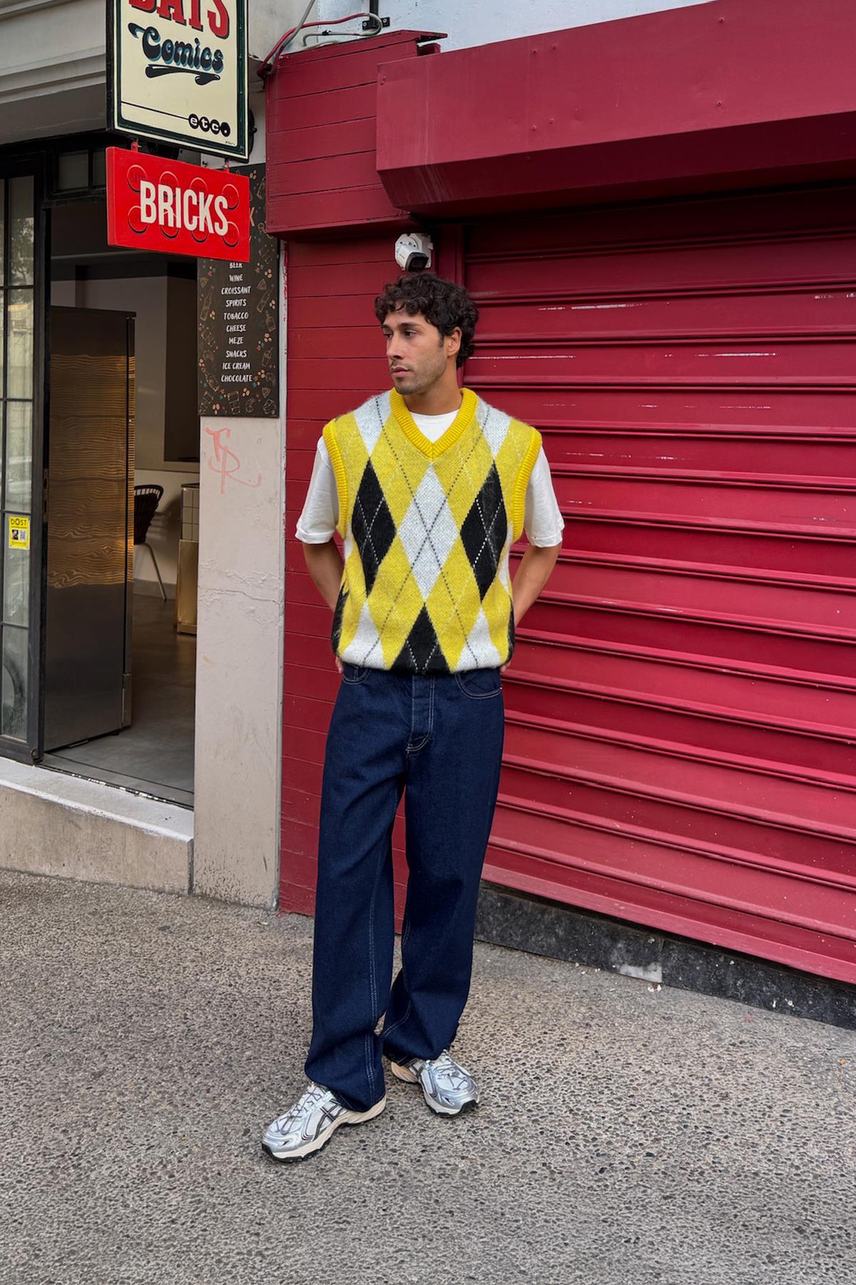 Baklava Pattern Knitted Sweater