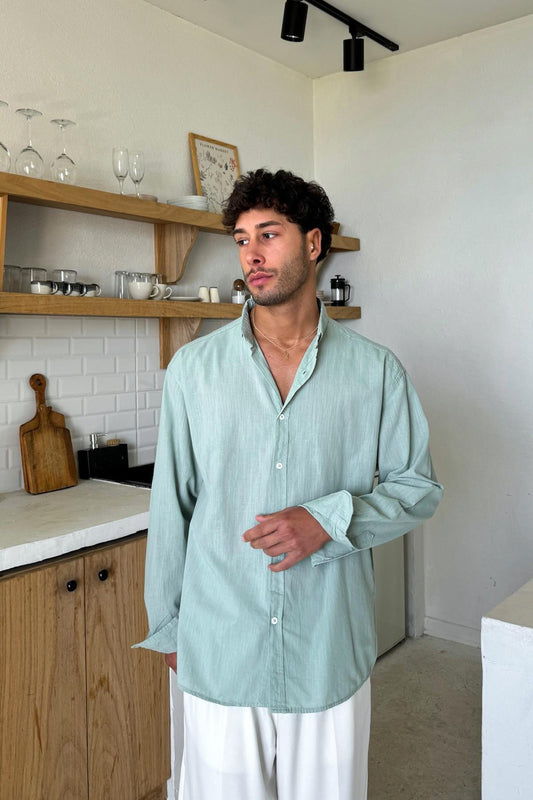 Basic Light Linen Shirt Light Khaki