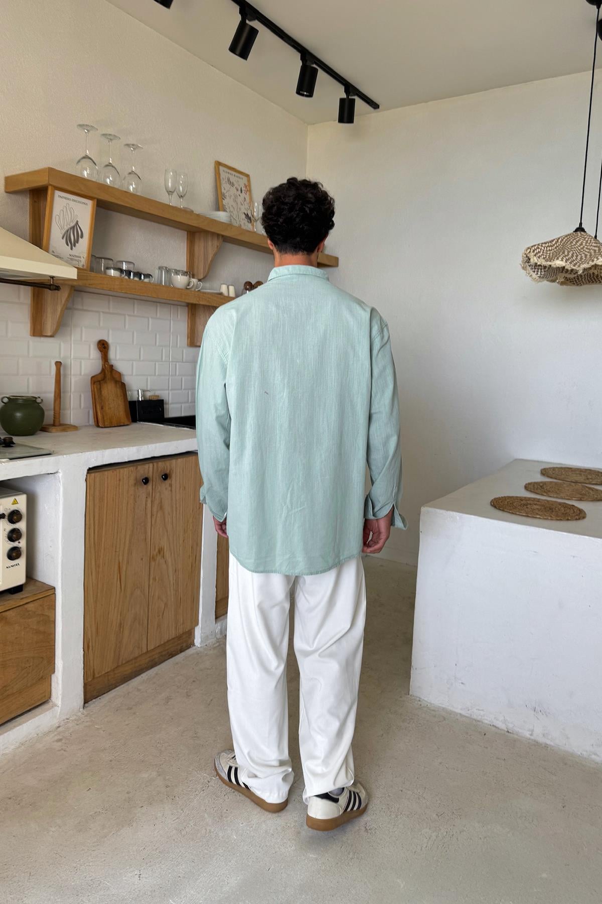 Basic Light Linen Shirt Light Khaki