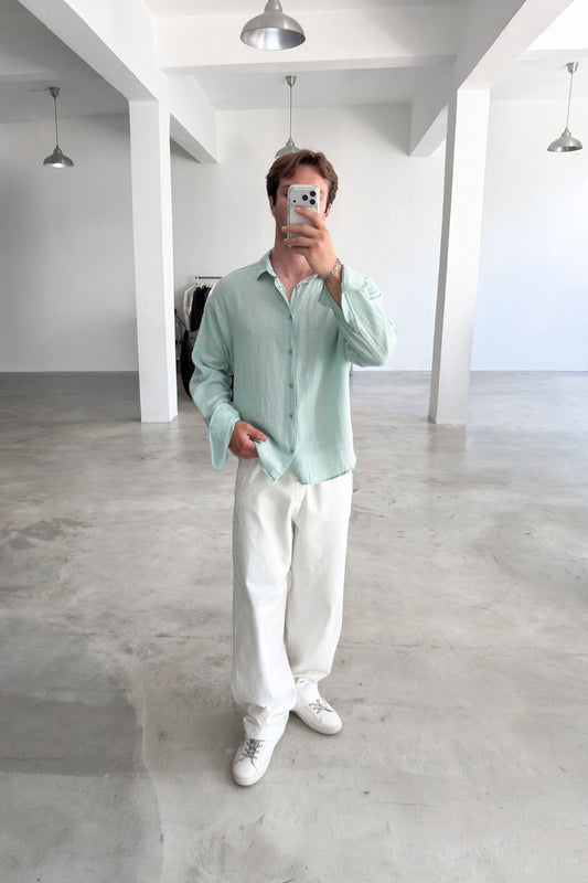Basic Light Linen Shirt Light Khaki