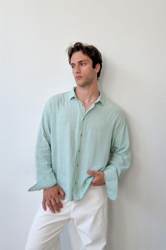 Basic Light Linen Shirt Light Khaki