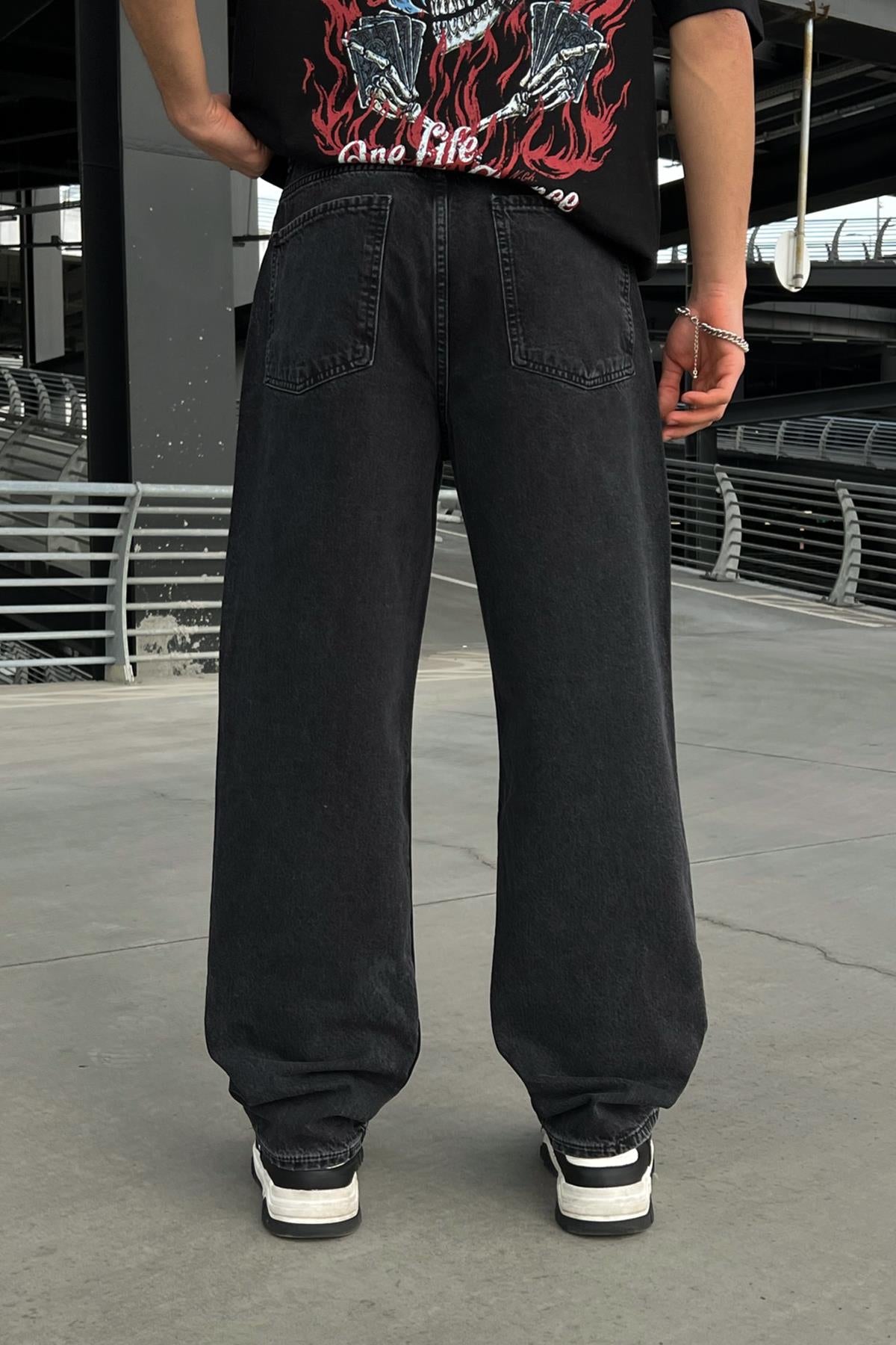 Basic Baggy Jeans Anthracite
