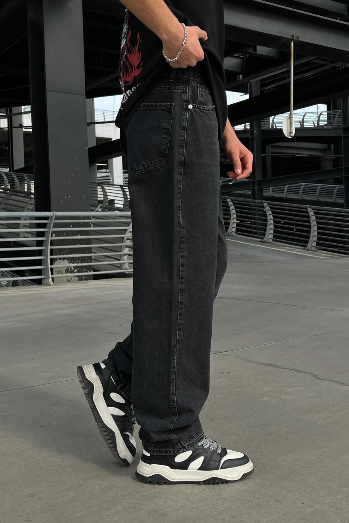 Basic Baggy Jeans Anthracite