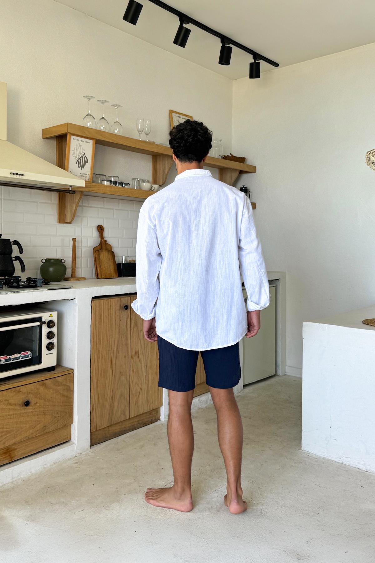Basic Linen Shirt White