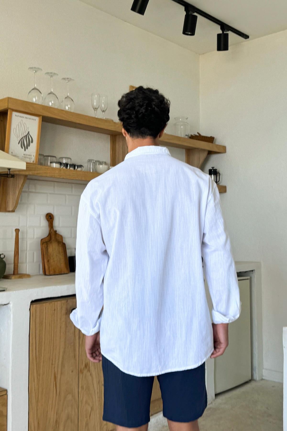 Basic Linen Shirt White