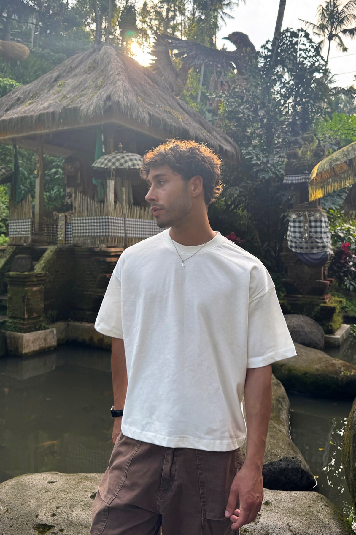 Basic Boxy Fit Off-White T-shirt