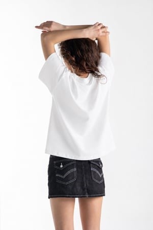 Basic Boxy Fit Off-White T-shirt