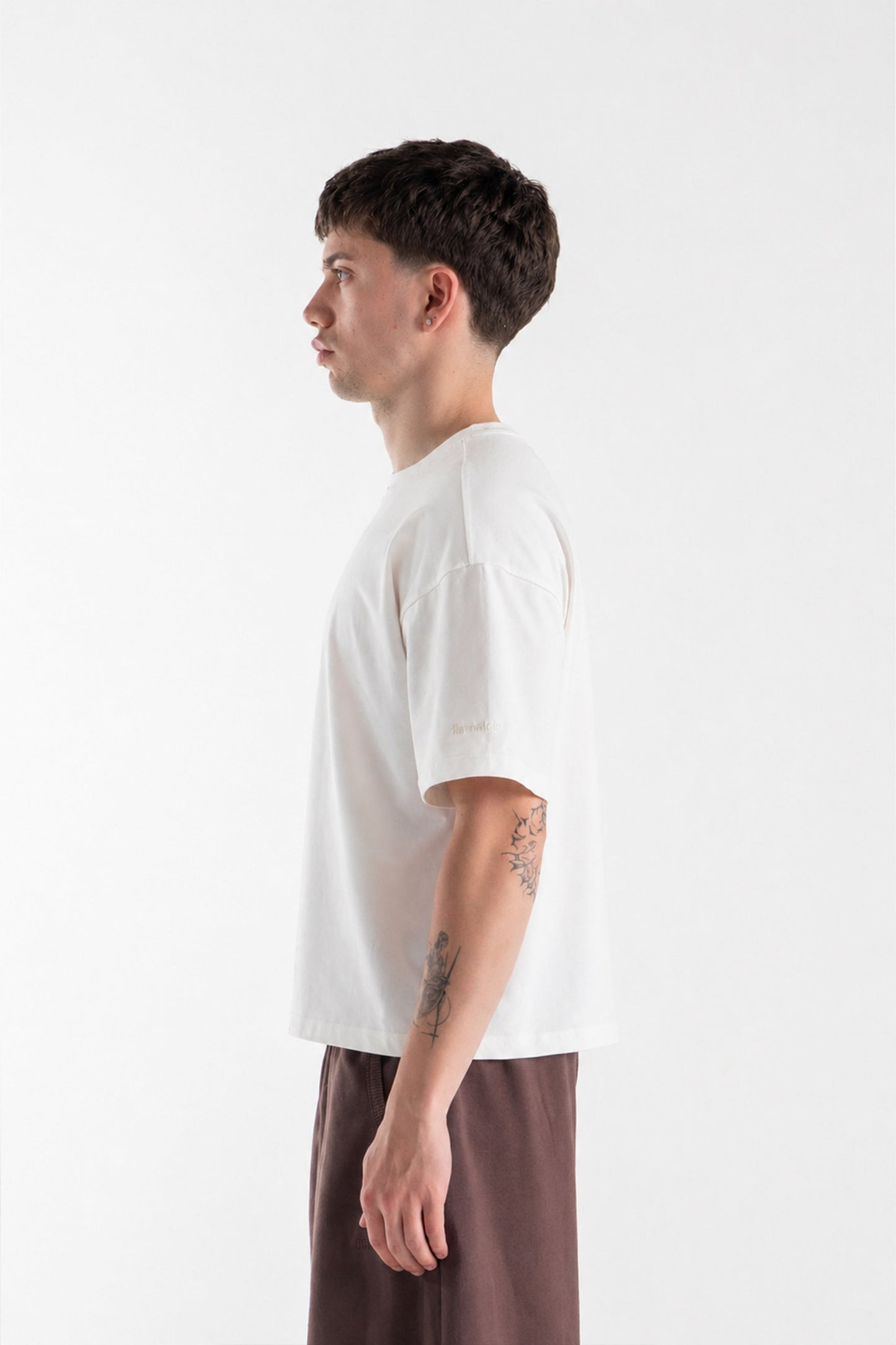 Basic Boxy Fit Off-White T-shirt