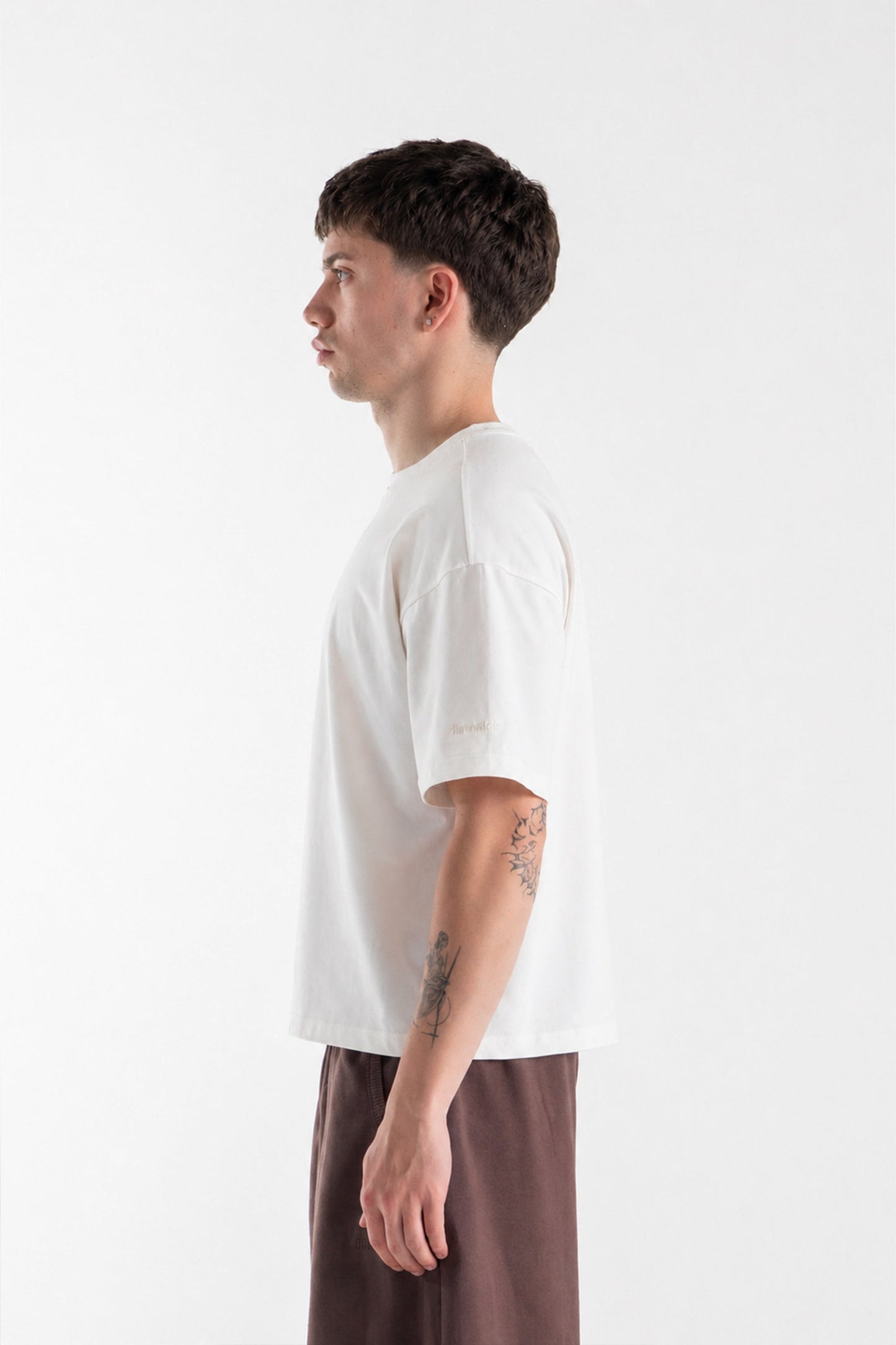 Basic Boxy Fit Off-White T-shirt