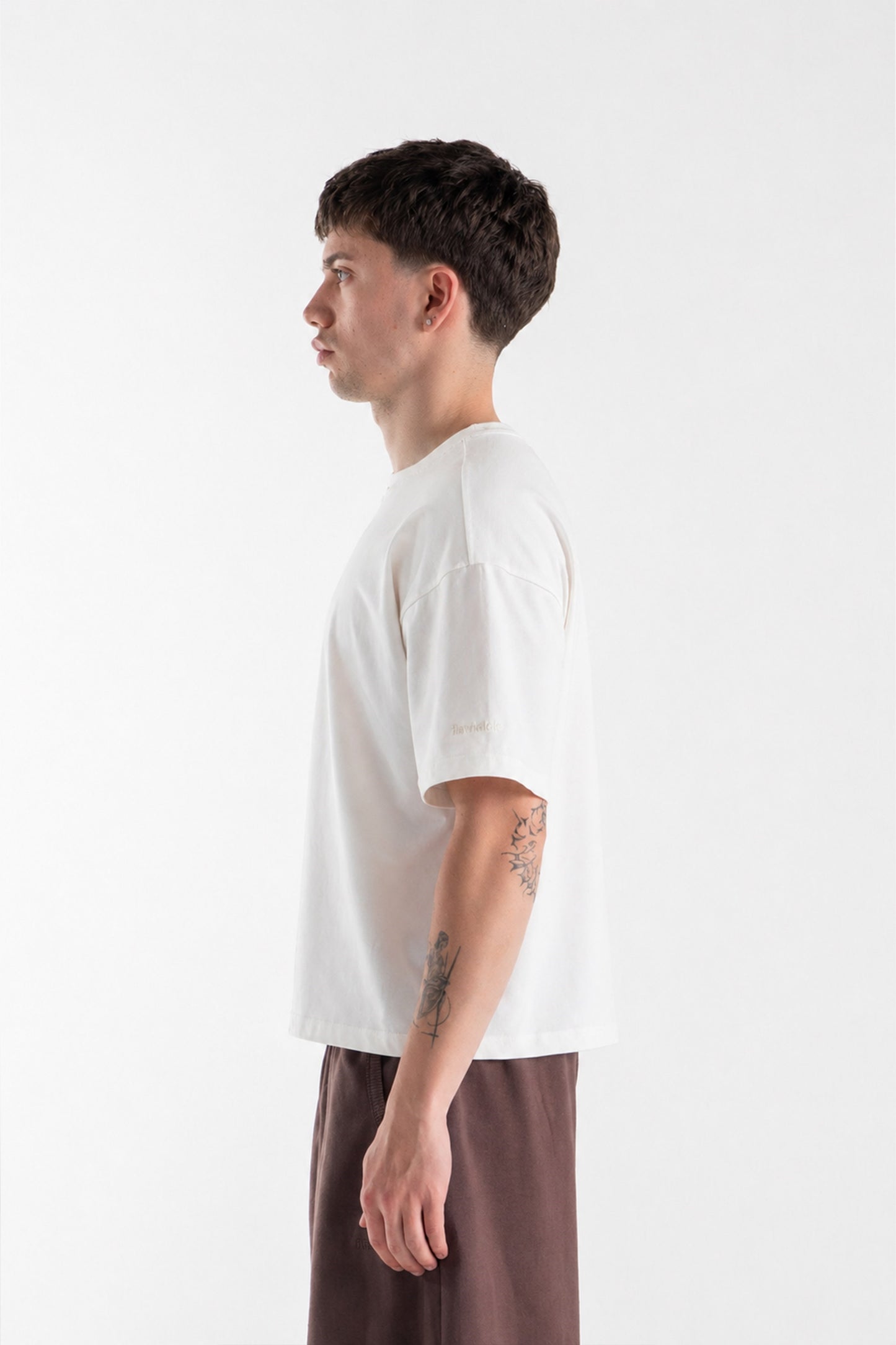Basic Boxy Fit Off-White T-shirt