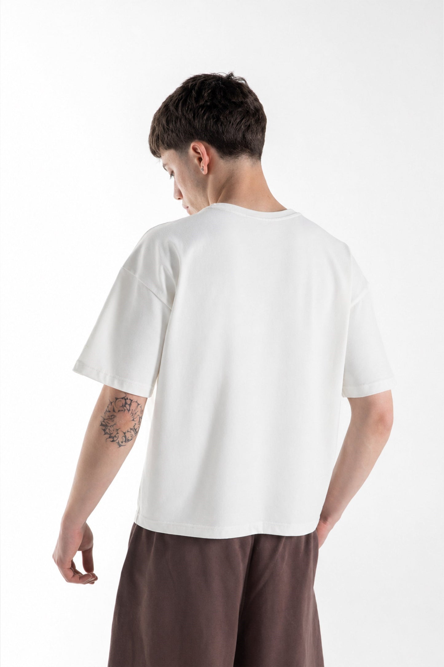 Basic Boxy Fit Off-White T-shirt
