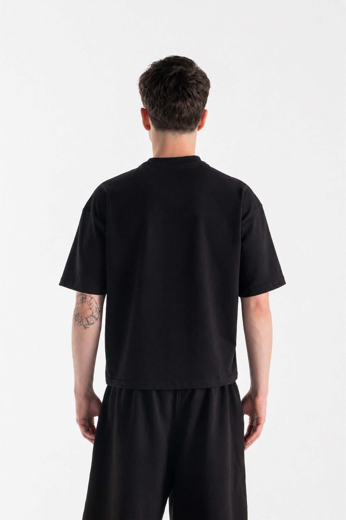 Basic Boxy Fit Black T-shirt