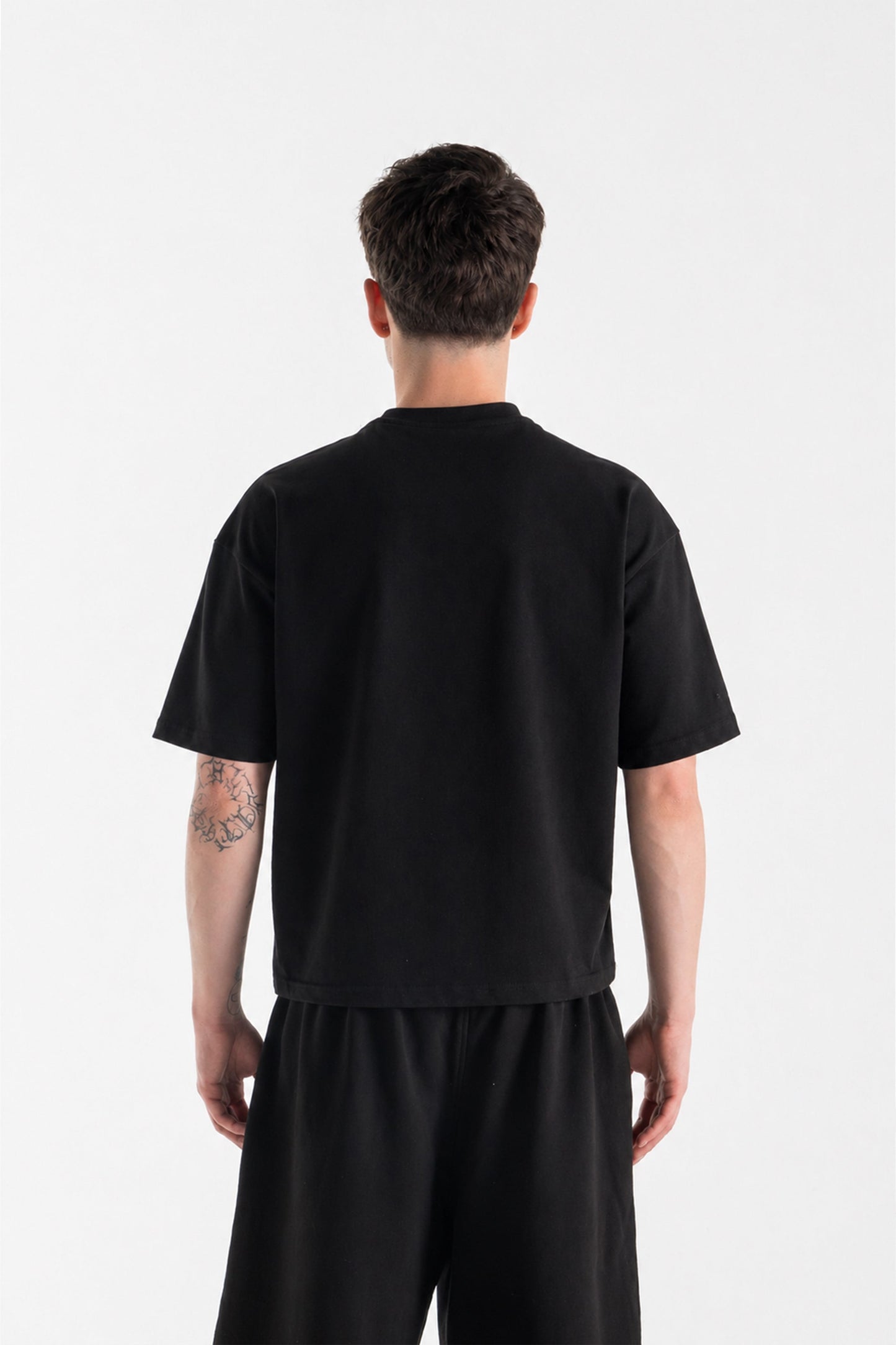 Basic Boxy Fit Black T-shirt