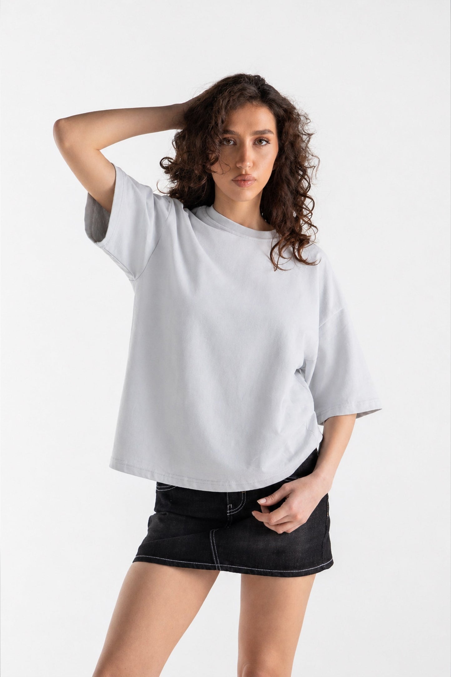 Basic Boxy Fit Stone Colored T-shirt