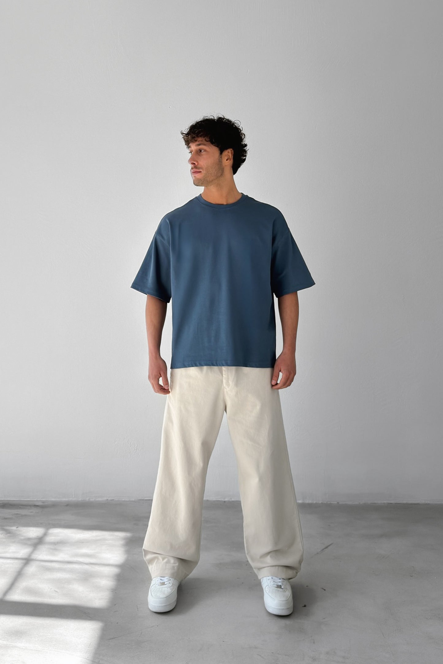 Basic Boxy Fit Indigo T-Shirt