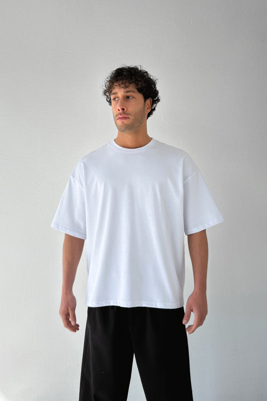 Basic Boxy Fit White T-shirt