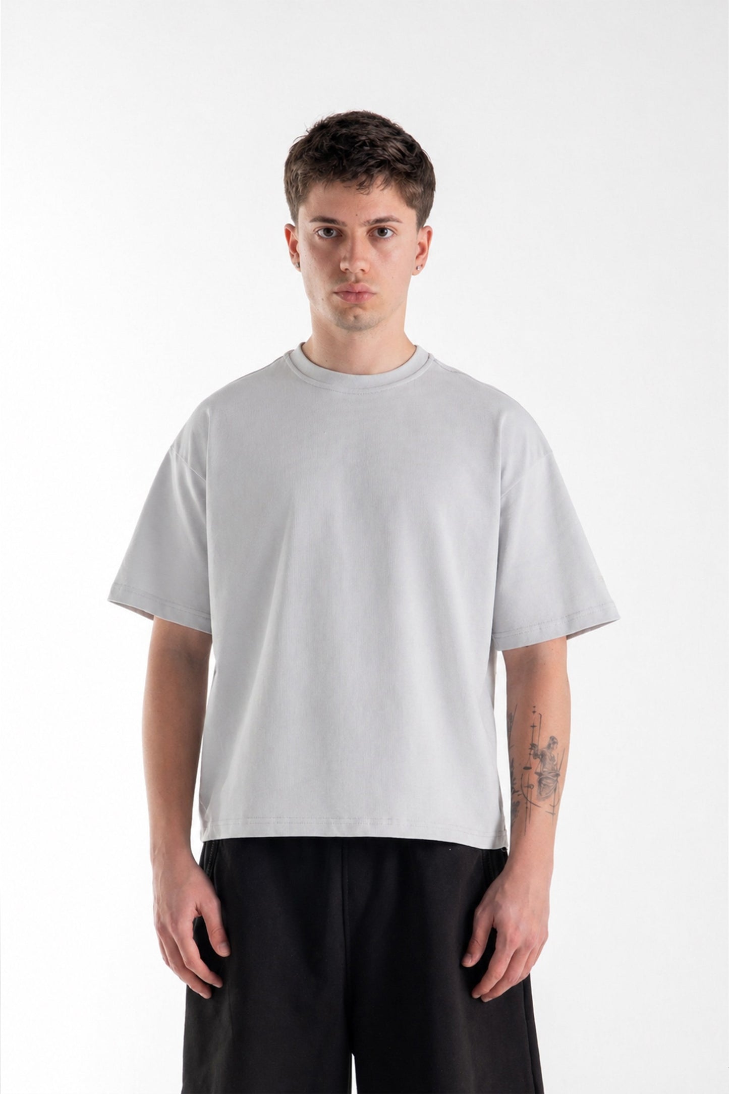 Basic Boxy Fit Stone Colored T-shirt