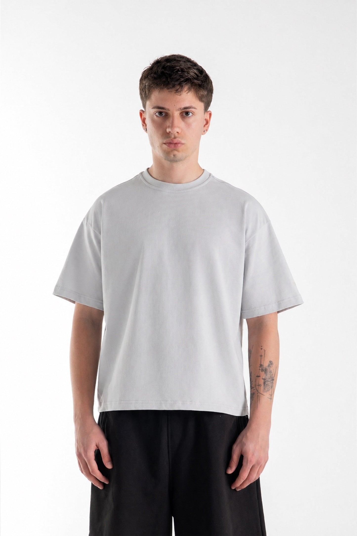 Basic Boxy Fit Stone Colored T-shirt