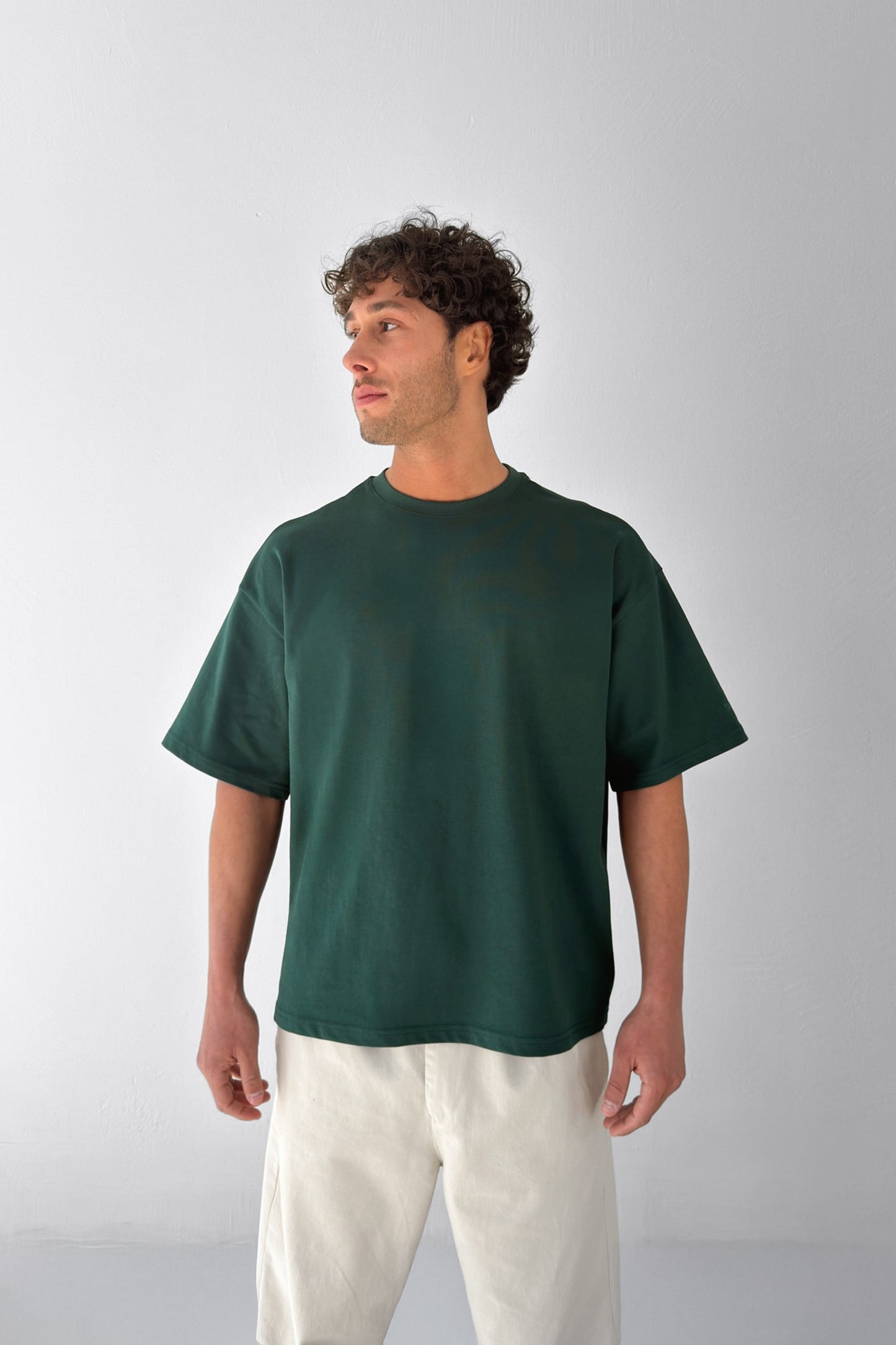 Basic Boxy Fit Green T-shirt